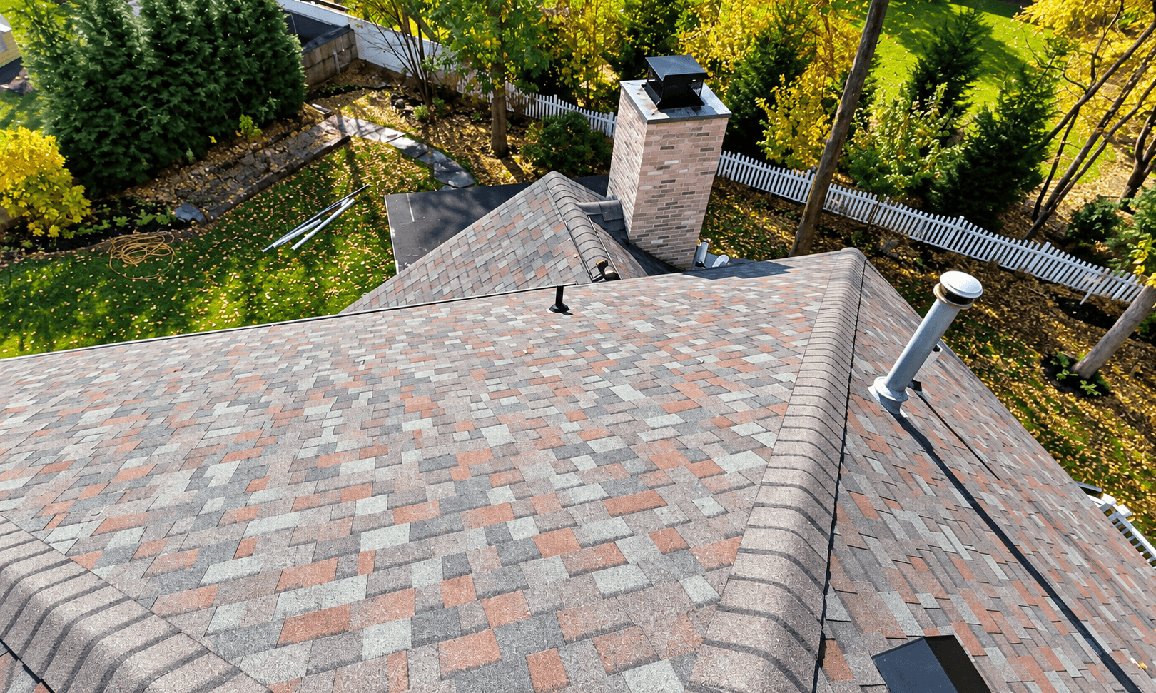 Vesta chimney project — masonry chimney repair and lead flashing