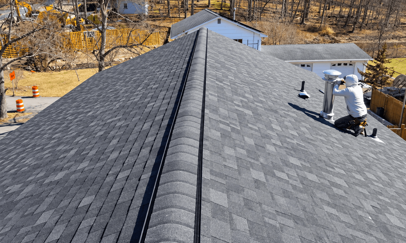 Vesta chimney project — tuckpointing, repointing, and mortar restoration