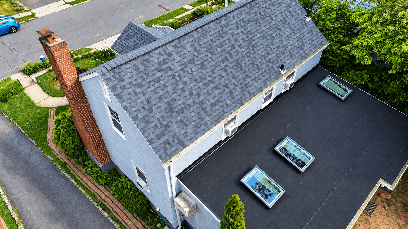 Vesta roofing project — valley and custom flashing detail