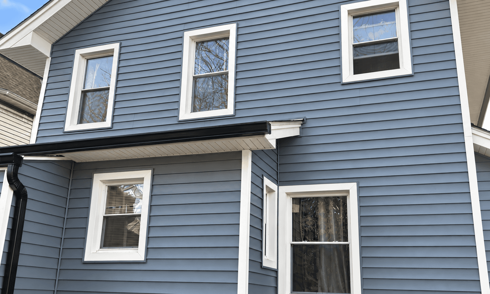 Vesta siding project — new home exterior weather barrier and siding