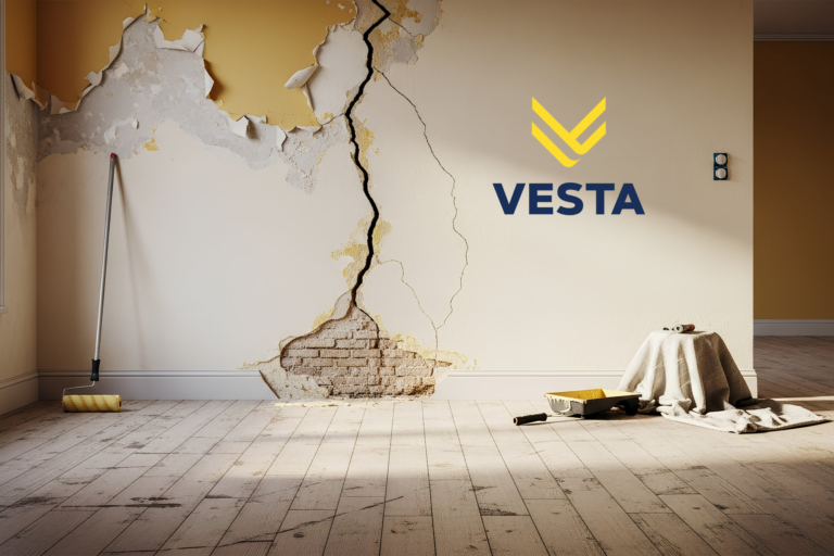 Cracked interior wall showing signs of home damage and the need for remodeling in 2026