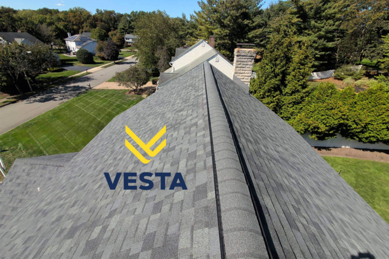 Professional roofing installation on a residential home in New Jersey by Vesta Remodeling for long-lasting protection and curb appeal