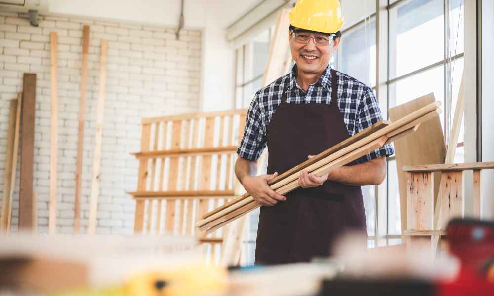 Interior remodeling construction work in progress inside a residential home in New Jersey